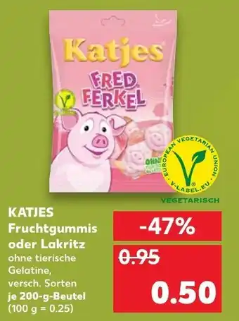 Kaufland Katjes Fruchtgummis oder Lakritz 200g Beutel Angebot