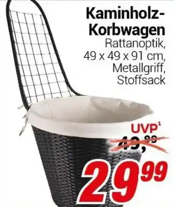 CENTERSHOP Kaminholz Korbwagen Angebot