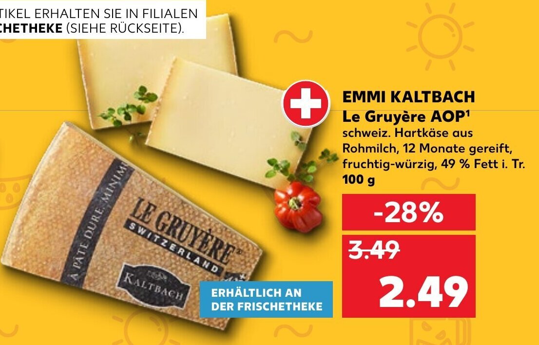 Emmi Kaltbach Le Gruyère AOP 100g Angebot bei Kaufland
