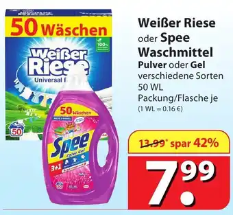 Famila Nord Ost WeiBer Riese o. Spee Waschmittel Pulver o. Gel 50WL Angebot