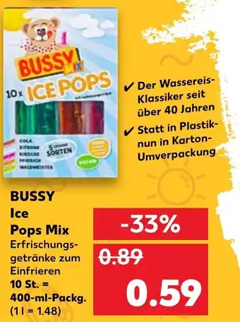 Kaufland Bussy Ice Pops Mix 400ml Angebot