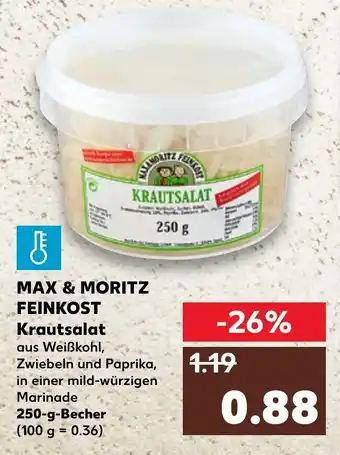 Kaufland Max & Moritz Feinkost Krautsalat 250g Becher Angebot