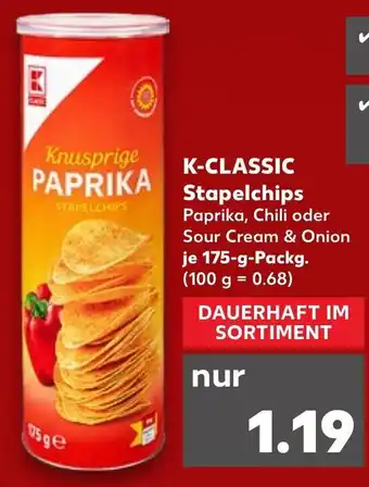 Kaufland K-Classic Stapelchips 175g Angebot