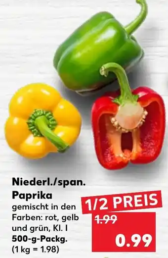 Kaufland Niederl./span. Paprika 500g Angebot