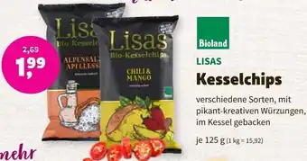 Denns BioMarkt Bioland Lisas Kesselchips 125 g Angebot