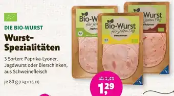 Denns BioMarkt Die Bio-Wurst Wurst Spezialitäten 80 g Angebot