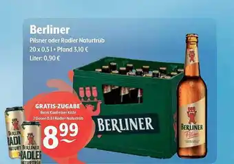 Getränke Hoffmann Berliner pilsner oder radler naturtrüb Angebot