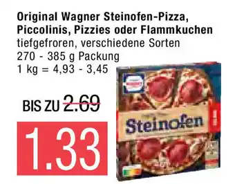 Marktkauf Original Wagner Steinofen Pizza, Piccolinis, Pizzies oder Flammkuchen 270-385g Angebot