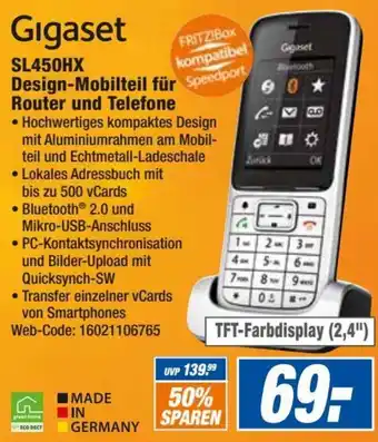 HEM Expert Gigaset SL450HX Design Mobilteil für Router und Telefone Angebot