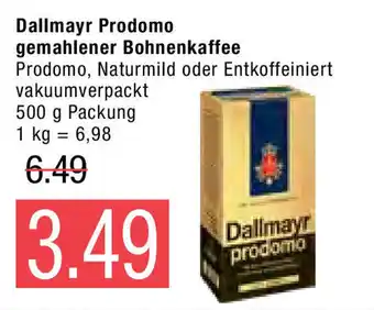 Marktkauf Dallymayr Prodomo gemahlener Bohnenkaffee 500g Angebot