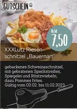 XXXLutz Xxxlutz riesenschnitzel „bauernart“ Angebot