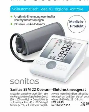 Weltbild Sanitas sbm 22 oberarm-blutdruckmessgerät Angebot