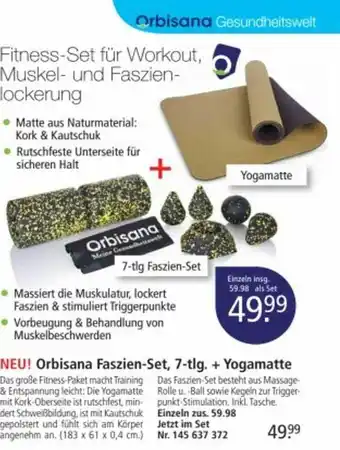 Weltbild Orbisana faszien-set, 7-tlg + yogamatte Angebot