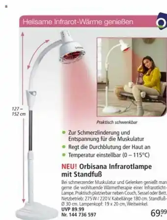 Weltbild Orbisana infrarotlampe mit standfuß Angebot