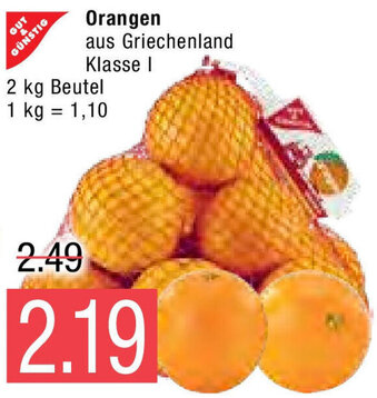 Marktkauf Gut & Günstig Orangen 2kg Beutel Angebot