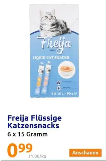 Action Freija Flussige Katzensnacks 6*15g Angebot