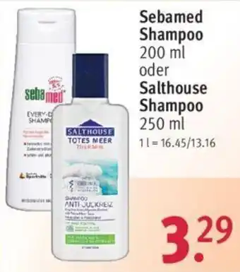 Rossmann Sebamed Shampoo 200 ml oder Salthouse Shampoo 250 ml Angebot