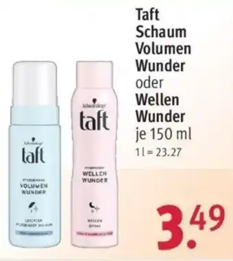 Rossmann Taft Schaum Volumen Wunder oder Wellen Wunder 150 ml Angebot