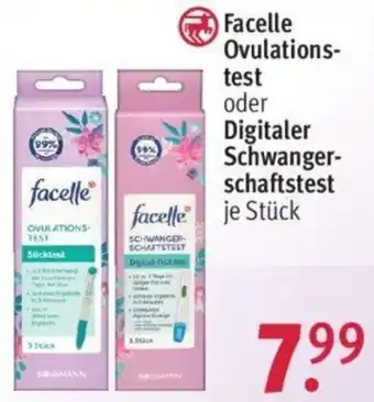 Rossmann Facelle Ovulationstest oder Digitaler Schwangerschaftstest Angebot