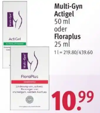 Rossmann Multi-Gyn Actigel 50 ml oder Floraplus 25 ml Angebot