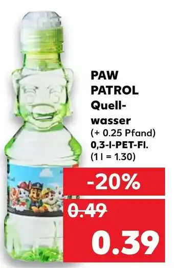 Kaufland Paw Patrol Quellwasser 0,3L Angebot