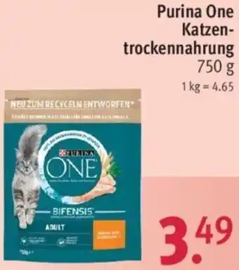 Rossmann Purina One Katzentrockennahrung 750 g Angebot