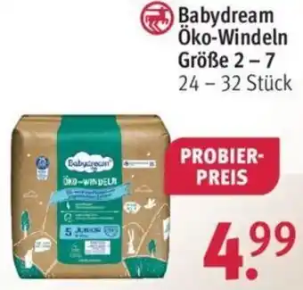 Rossmann Babydream Öko Windeln Größe 2-7, 24-32 Stück Angebot
