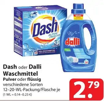 Famila Nord Ost Dash oder Dalli Waschmittel 12-20WL Angebot