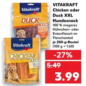 Kaufland Vitakraft Chicken oder Duck XXL Hundesnack 250g Beutel Angebot