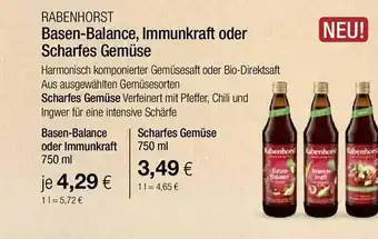 Vitalia Rabenhorst basen-balance, immunkraft oder scharfes gemüse Angebot