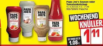 Edeka Papa joe's saucen oder tomatenketchup Angebot