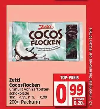 Edeka Zetti cocosflocken Angebot