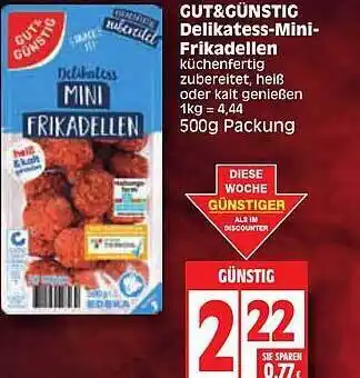 Edeka Gut & günstig delikatess-mini-frikadellen Angebot