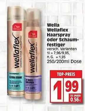 Edeka Wella wellaflex haarspray oder schaumfestiger Angebot