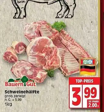 Edeka Bauerngut schweinehälfte Angebot