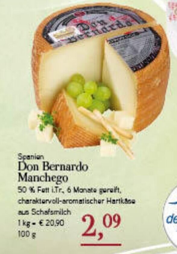 Don Bernardo Manchego 100g Angebot bei Dornseifer