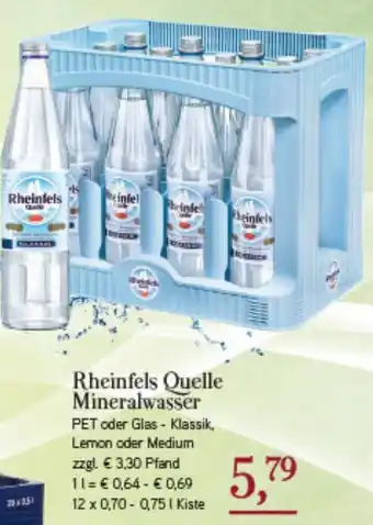 Dornseifer Rheinfels Quelle Mineralwasser 12*700ml Angebot