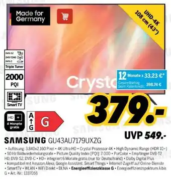 MEDIMAX Samsung GU43AU7179UXZG Angebot