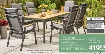 Selgros Tisch Zurigo Angebot