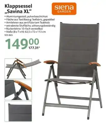 Selgros Siena Garden Savina XL Klappsessel Angebot