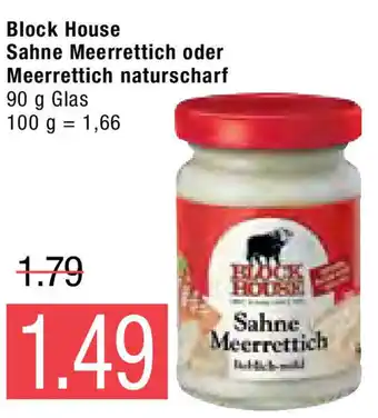 Marktkauf Block House Sahne Meerrettich oder Meerrettich naturscharf 90g Angebot