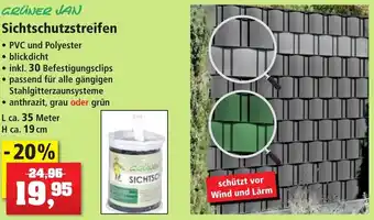 Thomas Philipps Grüner Jan Sichtschutzstreifen Angebot