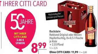 CITTI Markt Duckstein 8*500ml Angebot