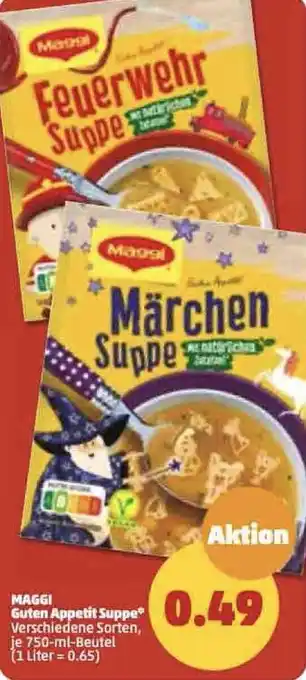 PENNY Maggi Guten Appetit Suppe 750 ml Beutel Angebot