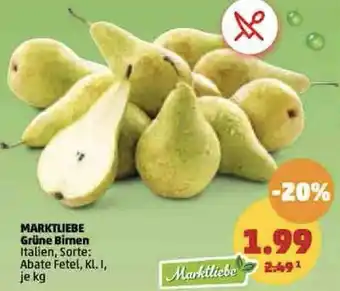 PENNY Marktliebe Grüne Birnen Angebot