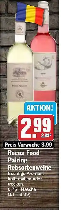 AEZ Recas food pairing rebsortenweine Angebot