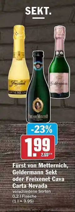 AEZ Fürst vom metternich, geldermann sekt oder freixenet cava cart nevada Angebot