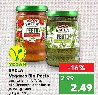 Kaufland Sacla veganes bio-pesto Angebot