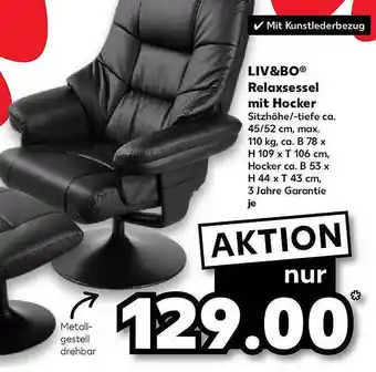 Kaufland Liv&bo relaxsessel mit hocker Angebot