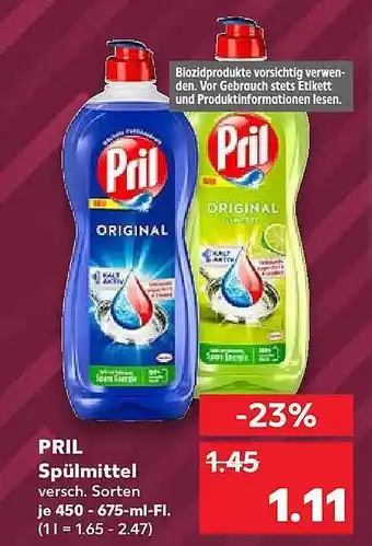 Kaufland Pril spülmittel Angebot